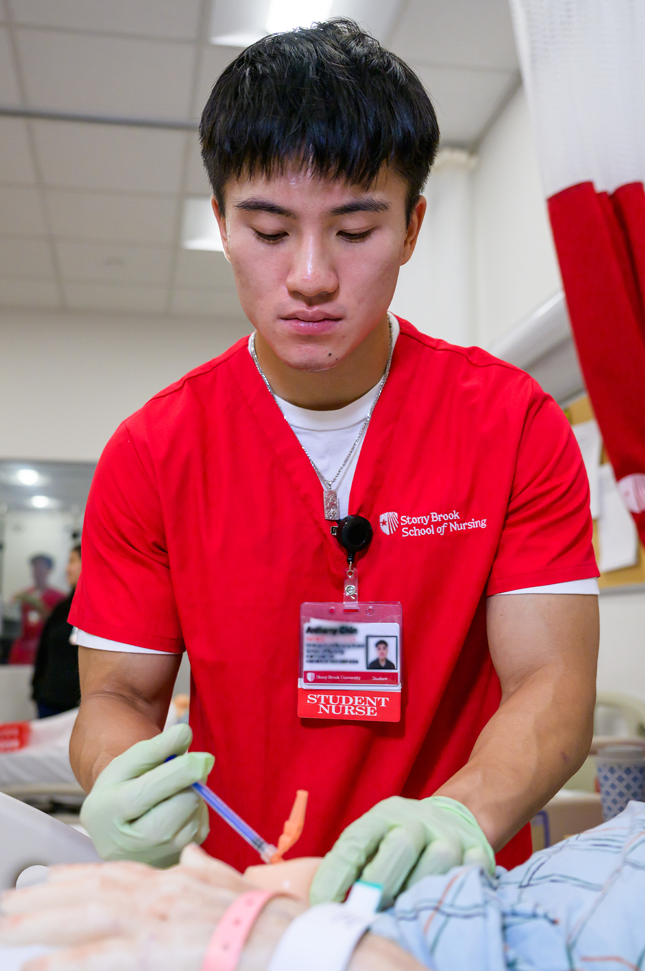 Student working in the NEXUS Center.